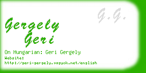 gergely geri business card